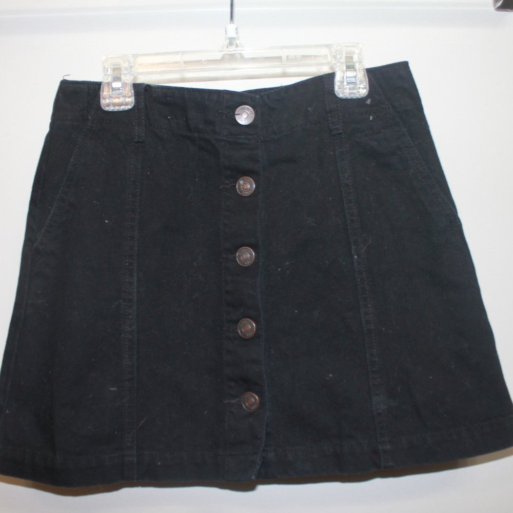 Black Jean Skirt